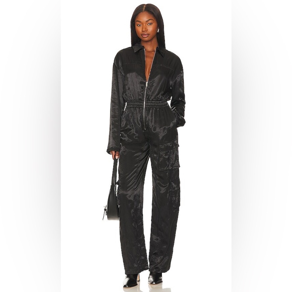 Lovers + Friends Shimmering Black Jumpsuit